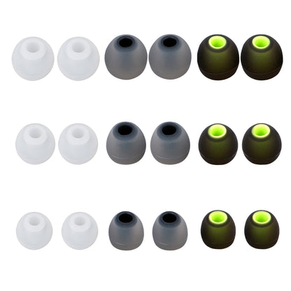 MMYQXI Earbud Replacement Tips Silicone Earbud Covers Fit for in-Ear Headphones (Inner Hole 3.8mm -5.1mm) 9 Pairs S/M/L