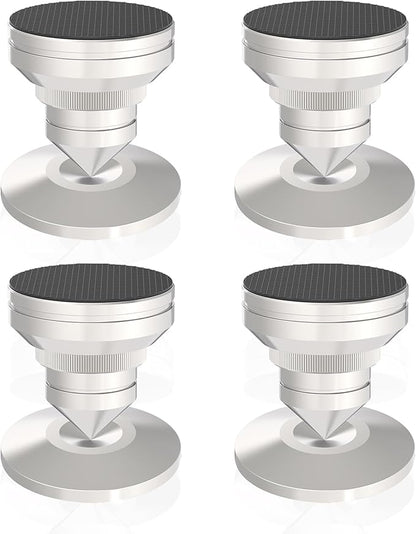 Preffair Adjustable Turntable Feet Stainless Steel Speaker Vibration Isolation Spikes&Pads Subwoofer Floor Protector Shoes Mats Amplifier Vinyl Record Player Shock Absorber Base 4 Sets