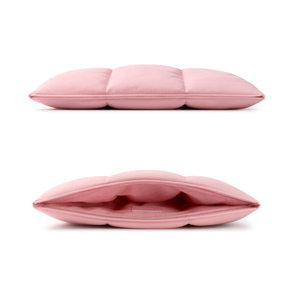 Comfyable Puffy Laptop Sleeve 15 16 Inch, Quilted Puffer Laptop Carrying Case for Women, Pillow Pouch Compatible for MacBook Air M5 & MacBook Pro M5 Pro/Max 2026, Pink