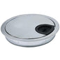 1 Pcs Desk Grommet 3-1/8" / 80 mm, Desk Cord Hole Cover, Cable Grommet Metal Zinc Alloy Materilal, Desk Hole Grommet for Home & Office Pc, Detachable Cable Cord Organizer-Bright Silver