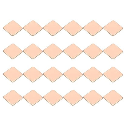 PATIKIL Copper Heatsink Pad Shims, 24 Pcs 15x15x1.2mm Copper Pad Shim IC Chipset GPU CPU Thermal Heatsink for Cooling Laptop Desktop Computer