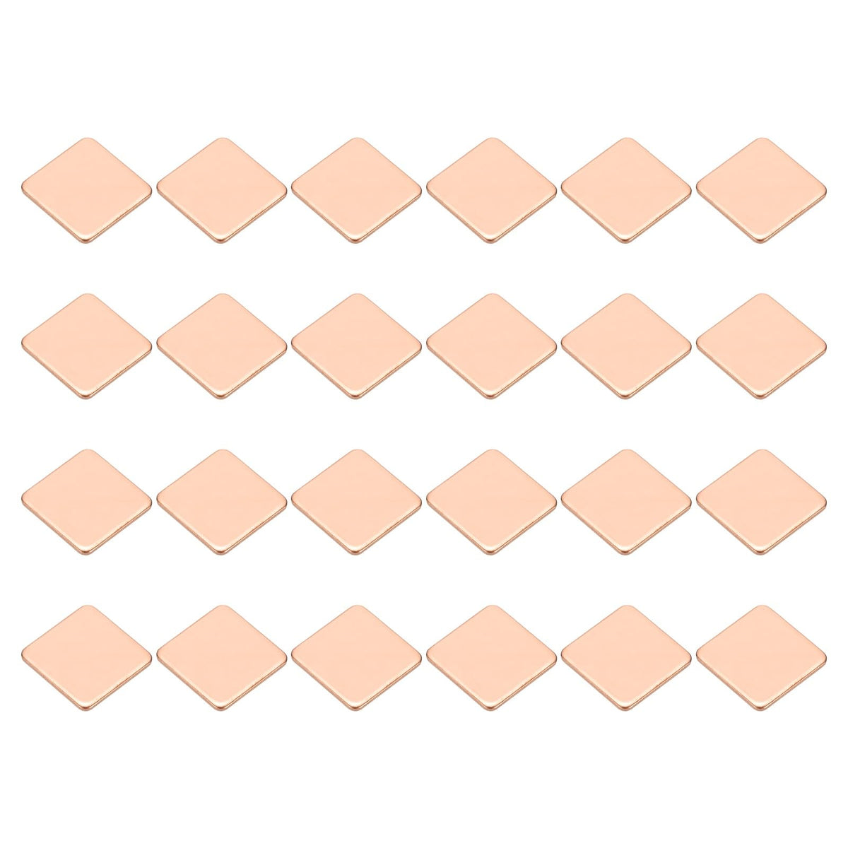PATIKIL Copper Heatsink Pad Shims, 24 Pcs 15x15x1.5mm Copper Pad Shim IC Chipset GPU CPU Thermal Heatsink for Cooling Laptop Desktop Computer