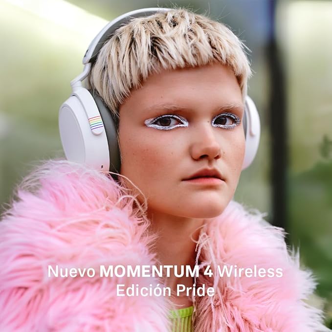 Sennheiser Momentum 4 Headphones - Bluetooth Headset for Crystal-Clear Calls, Adaptive Noise Cancellation, 60h Battery Life, Lightweight, Pride