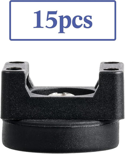 Yookeer 15 Pcs Magnetic Zip Tie Mount Base Black Magnetic Cable Clips Wire Holder Multipurpose Cable Ties Management Base Electrical Supplies for Wire (22 mm)