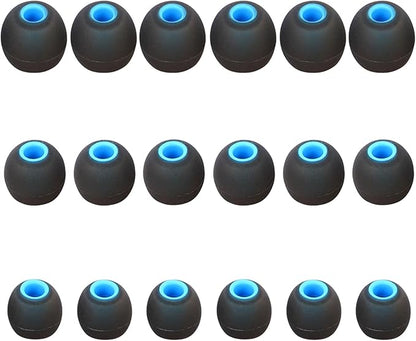 Silicone Replacement Earbud Tips Earbud Covers Fit for in-Ear Headphones (Inner Hole 3.8mm -5.1mm) Earbud Replacement Tips Earbud Rubber Tips 9 Pairs S/M/L