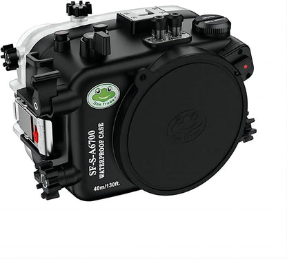 Seafrogs Underwater Housing for Sony a6700 with FL28 Flat Port, [40M/130FT] Waterproof Scuba Housing Case for Sony ILCE-6700 with FE E10-18mm F/4 OSS, FE 28-60 mm F4-5,6