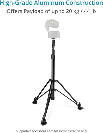 PROAIM 6.25ft 3-Stage PT-Z Camera Support Stand with 5/8” Baby Pin & Detachable Ball Head. Telescopic Design, Spiked Feet with Rubber Shoes, Payload- 20kg/44lb (STD-PT-Z-01)