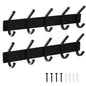 VAEHOLD Hat and Coat Wall Mount Rack - Hooks for Robes, Bags, Keys, and Towels - Bathroom Towel Hanger Organizer (White, “T“ Shape 3 Hooks 2 Pack)