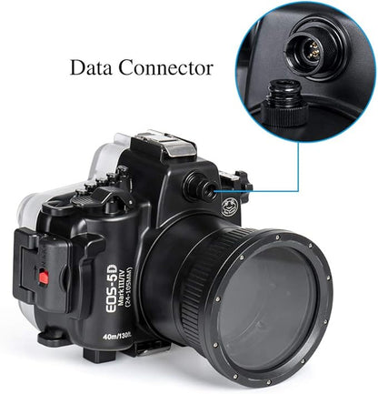 Sea frogs Camera Housing Compatible with Canon EOS 5D Mark III/IV with EF16-35mm f/2.8LII USM Lens,Waterproof IPX8, 40m/130ft Depth Protection EOS 5D Mark 4 Underwater Camera Case, Ideal for Diving