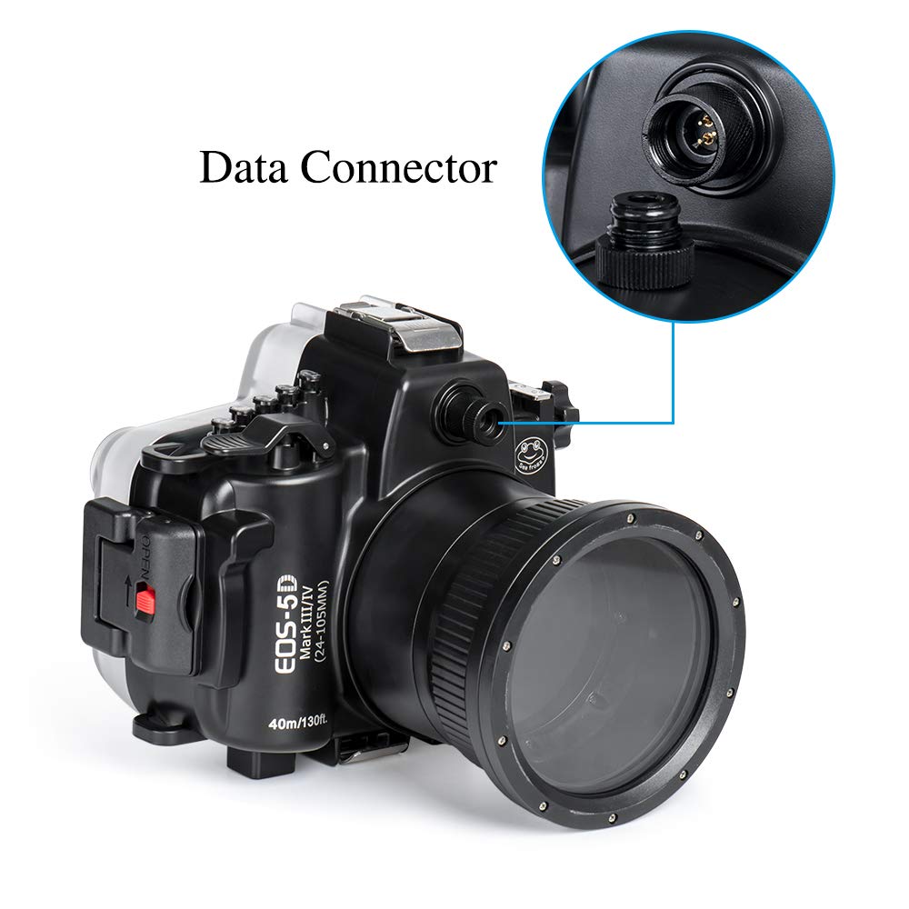 Sea frogs Camera Housing Compatible with Canon EOS 5D Mark III/IV with EF16-35mm f/2.8LII USM Lens,Waterproof IPX8, 40m/130ft Depth Protection EOS 5D Mark 4 Underwater Camera Case, Ideal for Diving