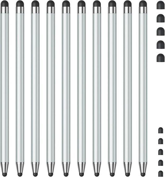 Stylus (10Pcs), Stylus Pen for Touchscreen, High Precision and Sensitivity Stylus Pen for Android Smartphone and Tablets, Compatible with Capacitive Touch Screen (Light Cyan)