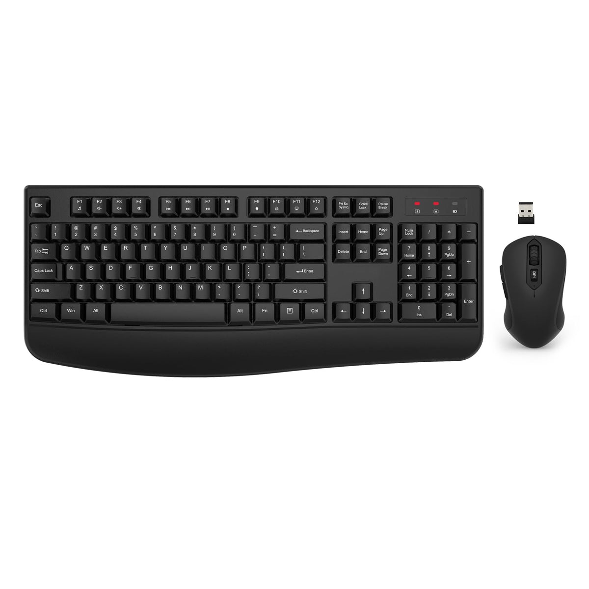 EDJO Wireless Keyboard and Mouse Combo, USB Plug & Play (Pink)