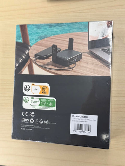 GL.iNet GL-BE3600 Slate 7 Wi-Fi 7 Travel Router Touchscreen 2.5G