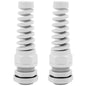 Strain Relief Cord Connector,LISTENJIALE 2Pcs NPT 1/4" Waterproof Cable Gland Flex Spiral Strain Relief Adjustable 4-8mm Cable Connector Nylon Joint with Gaskets(Black)
