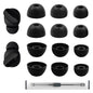 Replacement Silicone Ear Tips for Beats Fit Pro/Studio Buds/Studio Buds+ Headphone, 6 Pairs Earbuds Eartips L/M/S, Eargels Set Fit in Case, Earplug Ear Cap (Black with Pen)