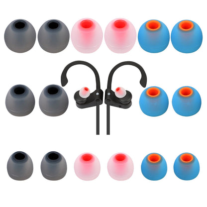 TSZYYM Earbud Tips Ear Bud Tips Soft Anti Slip Washable and Reusable Silicone Replacement Earbud Tips Fit Most in-Ear Earbuds(Inner Hole 3.8mm -5.1mm) 18pcs S M L