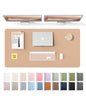 YSAGi Leather Desk Protector, Office Mat, Large Mouse Mat, Non-Slip PU Leather Blotter, Laptop Desk Pad, Waterproof Writing Pad for Office and Home (Brown, 47.2" x 23.6")