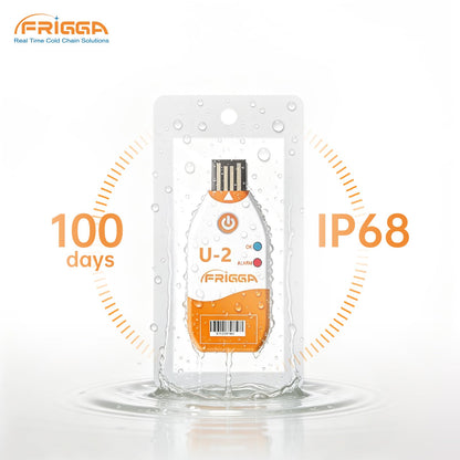Frigga 50 Pack 100 Days USB Temperature Data Logger Single Use Temperature Recorder High Accuracy Thermometer Monitor 14400 Points with PDF CSV Report, U2