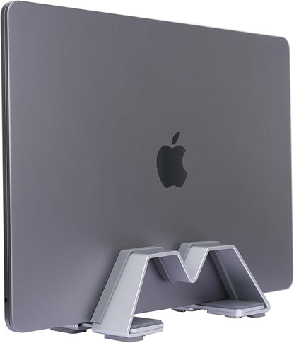 Adjustable Vertical Laptop Stand - Aluminum, Universal Fit for All Laptops (10-30mm Thickness) - Fashion Design, Adjustable Width, Anti-Slip & Scratch-Resistant, Patented Design