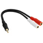 Cmple - 3.5mm Mini Plug to 2 RCA Jack Gold Plated Y Adapter, 3.5mm Male to 2 Female Jack Stereo Audio Cable