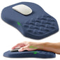 Armanza Ergonomic Slope Mouse Pad Wrist Support, Wrist Rest Mousepad for Carpal Tunnel Pain Relief with Massage Bulge and Slow Rebound Memory Foam (12x8 inch, Black Contour Lines)