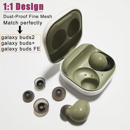 Silicone Ear Tips for Galaxy Buds 2 Replacement Filter Screen Earbuds Tips for Samsung Galaxy Buds2/Galaxy Buds+ Plus/Galaxy Buds PE, 6 Pairs LMS Black