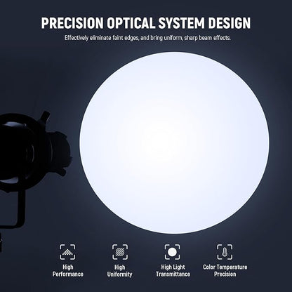 NEEWER Spotlight Snoot with 20° Projection Lens, Adjustable Focus, 16 Metal Gobos 5 Color Gels, Bag, Conical Snoot for Bowens Mount LED Continuous Output Lighting Studio Video Light Up to 300W, LS-39