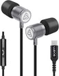 LUDOS Ultra USB C Headphones for iPhone 16 15 Pro Max Plus iPad Pro, 5 Years Warranty, Magnetic USB-C Earbuds for Samsung Galaxy S24 S23 Ultra S22 S21 FE S20 A55 A54 A53, USB Type C Earphones - Grey