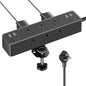 Flat Plug Desk Clamp Power Strip 15FT, 40W Total Fast Charging Station, Dual PD 20W USB C Ports, Desk Edge Mount Power Strip 9 AC Outlets 8 USB Ports(4 USB C) Surge Protector, Fit 1.7" Tabletop Edge