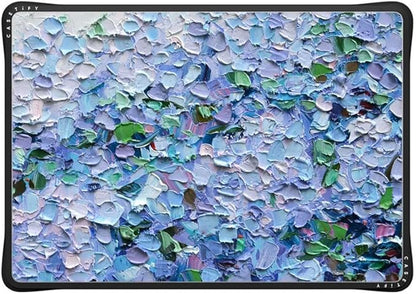 CASETiFY Impact MacBook Air 15" (M2-M4) Case [Cushioned Impact Corners/Scratch-Resistant/Anti-Slip Grip] - Nantucket Blue Hydrangeas - Clear Black