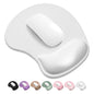 ITNRSIIET Ergonomic Mouse Pad, Cushioned Gel Wrist Rest, Non-Slip Base, Smooth Surface, Cute Multi-Color, 9.5 x 8.2 in, White