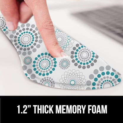 GORILLA GRIP Silky Gel Memory Foam Wrist Rest for Computer Keyboard, Mouse, Ergonomic Design for Typing Pain Relief, Desk Pads Support Hand and Arm, Mousepad Rests, Stain Resistant, 2 Piece Pad Spiral