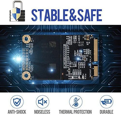 SSD MSATA 250GB Shark Speed Internal Solid State Drive High Performance Hard Drive for Desktop Laptop SATA III 6Gb/s Includes SSD (250GB, MSATA)