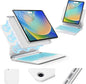 GGQFGTOJ for iPad 9th Generation Case with Keyboard,Magic Style Keyboard Case for iPad 9th/8th/7th Gen 10.2 inch - Floating Cantilever Magnetic (White)