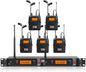 XTUGA RW2080 Wireless in Ear Monitor System Mono Design Dual Channel Wireless IEM System 5 Bodypacks, 300Ft, 40 UHF Frequencies, in Ears Monitors for Band, Stage or Studio, 902-928mhz
