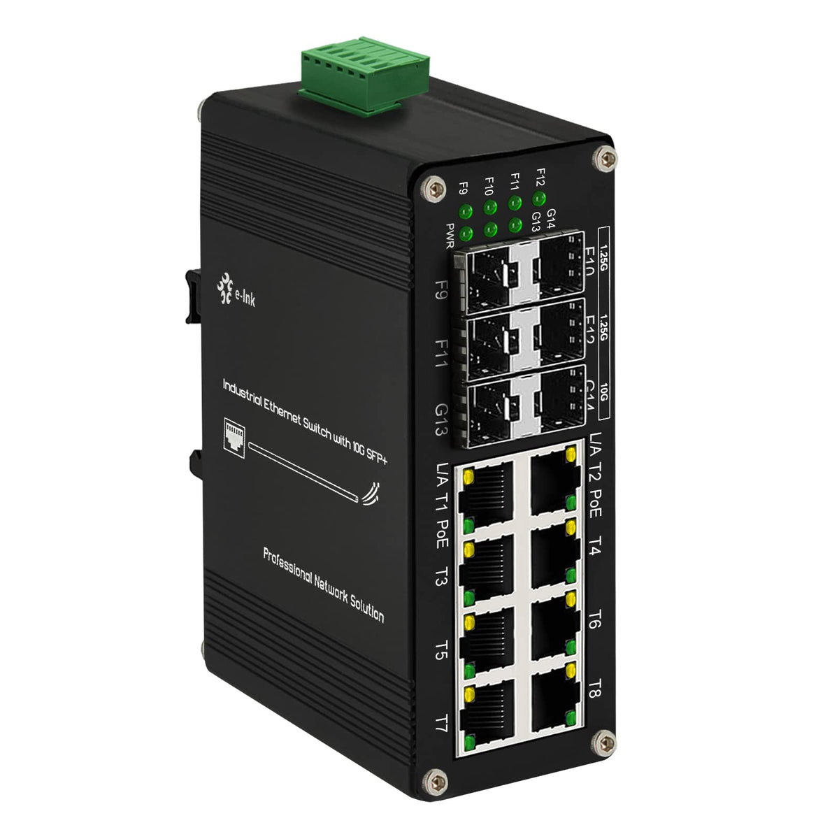 Steloproad 8X1000M PoE 30W-2XRJ45 Uplink Industrial PoE Switch