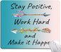 Mouse Pad, Premium-Textured Mouse Mat, Non-Slip Rubber Base Mousepad for Laptop, Computer & PC,9.5×7.9 in,Inspirational Quote Stay Positive