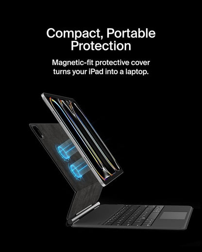Belkin Pro Keyboard Case w/Magnetic Stand, Backlit Bluetooth Keyboard, Multi-Gesture Controls, Magnetic Apple Pencil Storage Compatibility, & Multimedia Keys for iPad Pro 13" (M4) - Black