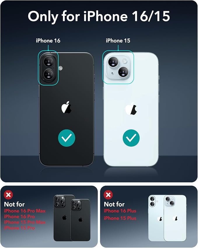 ESR 3 Pack for iPhone 16 / iPhone 15 Screen Protector, [9H Hardness] [Military Grade Shatterproof] Full Coverage Tempered Glass Film with Easy Installation Tool, HD Clear, Scratch Resistant