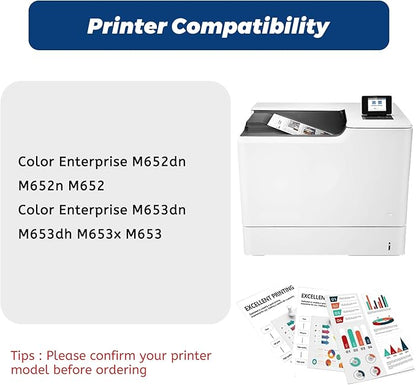 655A Toner Cartridge,Replacement for HP 655 A CF450A for HP Color Laserjet Enterprise M652 M653 M652n M652 M653dn M653x M653,Black Cyan Yellow Magenta,4 Pack