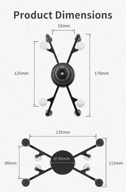 Strg Tablet Mount with Drill Round Base Mount for All 6" iPad/Samsung Tablets, Spring-Loaded Tablet Holder Great for Cars, Commercial Vehicles, Trucks, and Wall Mounting etc