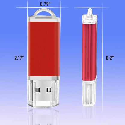 USB Thumb Drive 2GB Flash Drive 50 Pack, Nicepicten Fat Memorias USB 2.0 Flash Drive Bulk 2GB Jump Drives Multiapck Memory Stick with 50PCS Lanyards (Mixcolor 50 Pack, 2 GB)