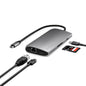 Satechi 8-in-1 USB-C Hub V3, 8K HDMI, 100W Charging, Ethernet, Silver
