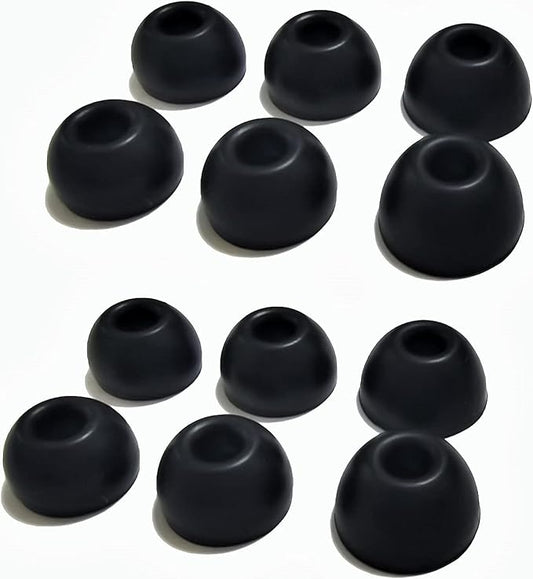 Silicone Ear Tips for Beats Fit Pro/Beats Studio Buds Tips Replacement Ear Tips for Beats Earbuds 6 Pairs LMS (Black)