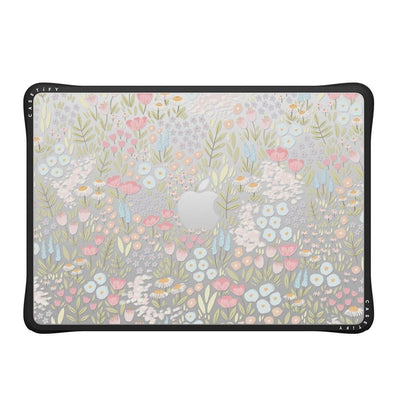 CASETiFY Impact MacBook Air 13.6" (M2-M5) Case [Cushioned Impact Corners/Scratch-Resistant/Anti-Slip Grip] - Eleanor - Clear Black