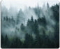 Hokafenle Mouse Pad, Square Personalized Computer Mouse Pads with Natural Design, Washable Mouse Mat, Gaming Office Home Non-Slip Rubber Base Mousepad, Misty Forest