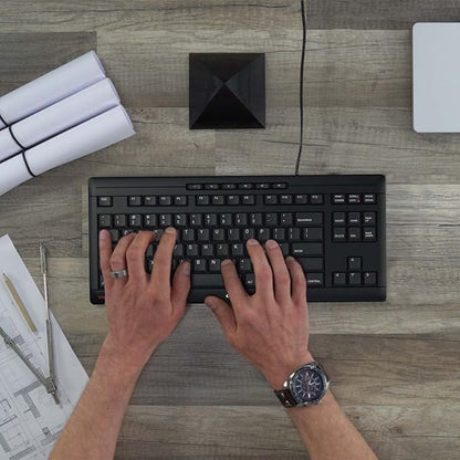CHERRY Stream Keyboard TKL Wired USB TenKeyLess Compact Version without Number Pad. Silent Keystroke. Ideal for Office and Industrial Use.