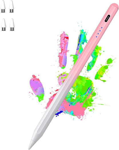 Luntak Stylists Pens for Touch Screens, Rechargeable Active Magnetic Stylus Pens Universal Tablet Pencil Stylus Pen for iPad/Pro/Air/Mini/iPhone Samsung/Android and Other Smartphone Devices-Pink