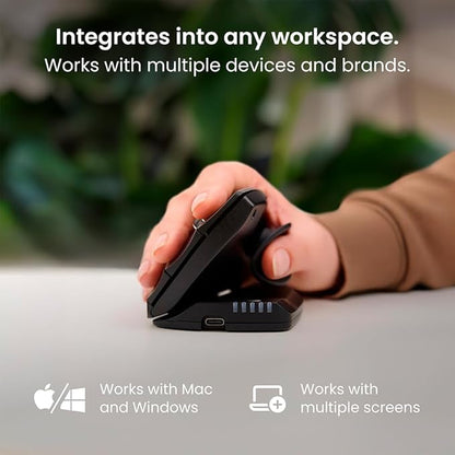 Contour Unimouse Ergonomic Vertical Mouse – Adjustable 35°-70° Angle, Customizable Thumb Rest, Rechargeable Battery with Long Life, 6 Programmable Buttons, Ideal for All Day Comfort and Pain Relief 