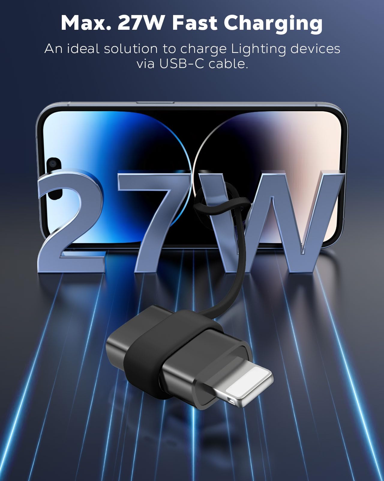 MoKo USB C to Lightning Adapter for iPhone 14/13/12, 2 Pack